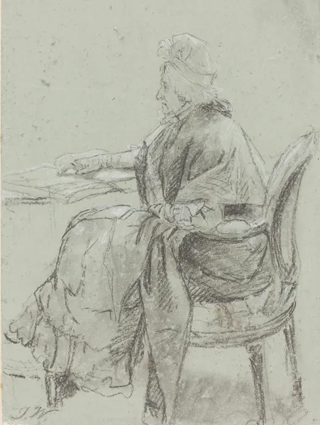 Study of an Elderly Woman for ‘Disobedience Discovered’ av James Ward