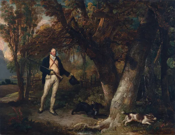 The Reverend Thomas Levett and favourite dogs, cock-shooting av James Ward