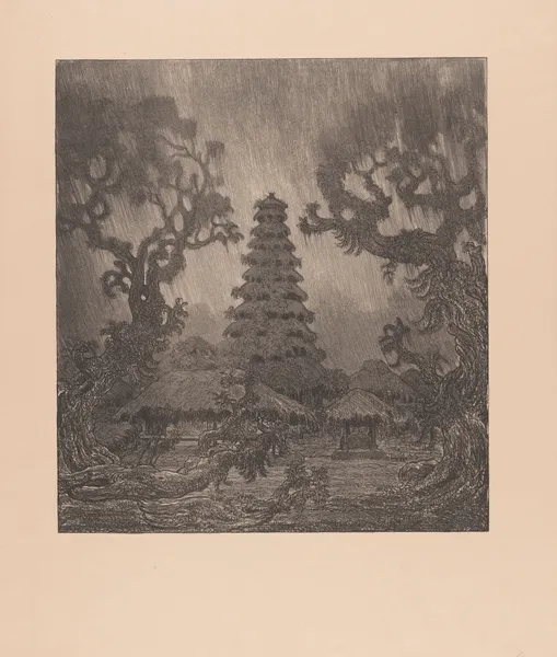 Een tempel in de regen av Wijnand Otto Jan Nieuwenkamp