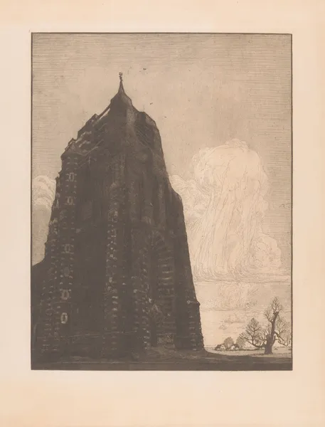 Gezicht op de Toren van Ransdorp av Wijnand Otto Jan Nieuwenkamp