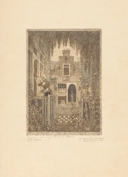 Ingang van mijn huis te Edam av Wijnand Otto Jan Nieuwenkamp