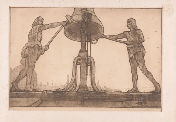 Klokkenspelers op de Torre dell’Orologio in Venetië av Wijnand Otto Jan Nieuwenkamp