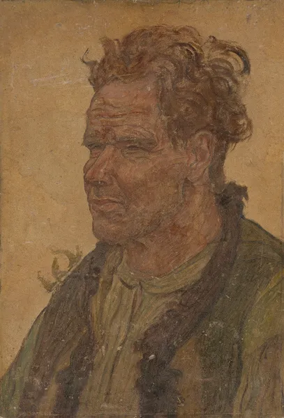 Man with unkempt hair av Jan Rembowski