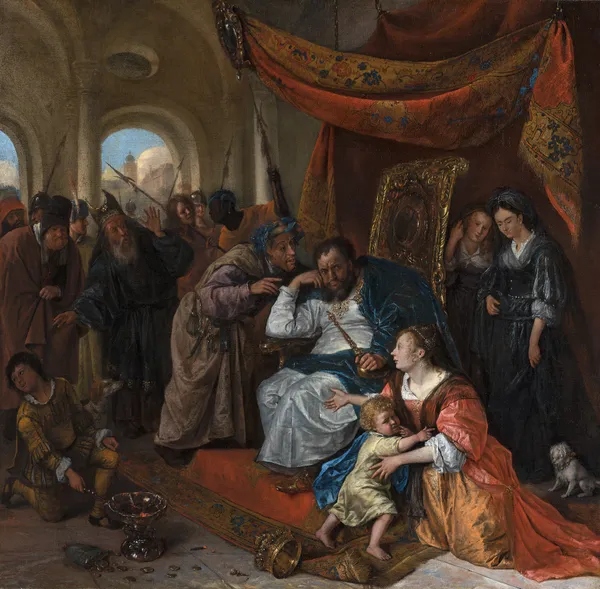 Moses and Pharaoh’s Crown av Jan Steen
