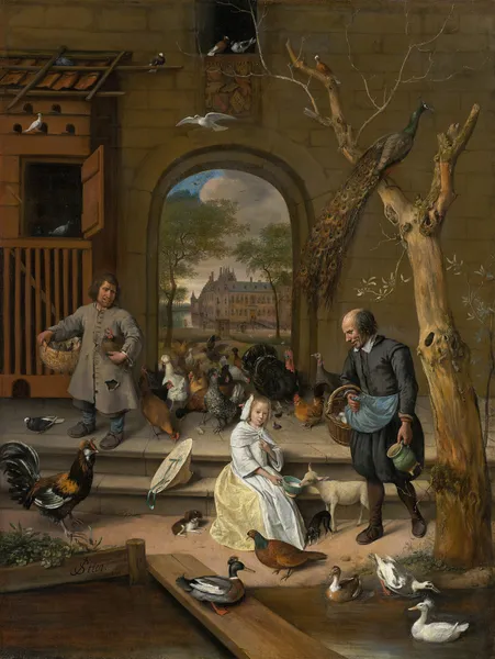 Portrait of Jacoba Maria van Wassenaer (1654-1683),known as ‘The Poultry Yard’ av Jan Steen