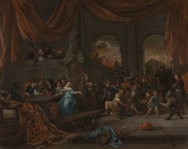 Samson Offended by the Philistines av Jan Steen