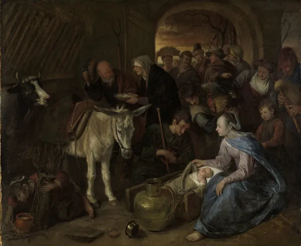 The adoration of the shepherds av Jan Steen