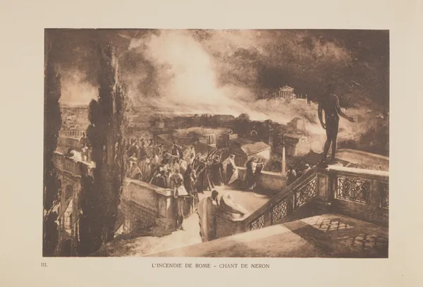 L’incendie De Rome – Chant De Neron av Jan Styka