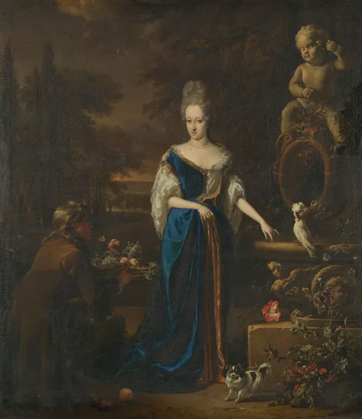 Portrait of Maria Cornelisz, Wife of Silvester van Tongeren av Jan Weenix