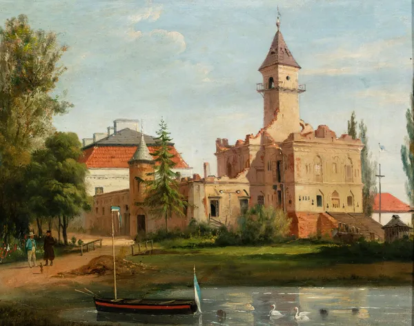 View of the castle in Radziejowice av January Suchodolski