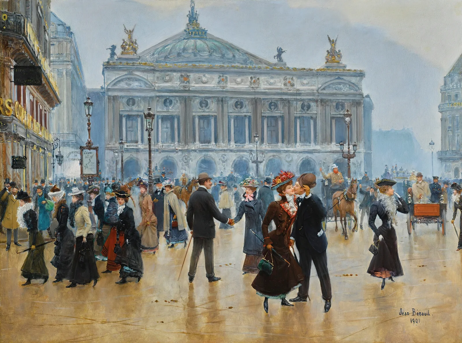 L’arrivée Des Midinettes av Jean Béraud