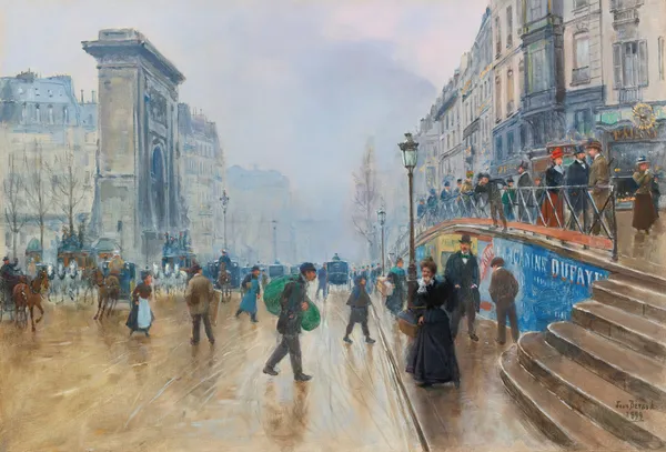 Le boulevard Saint-Denis à Paris av Jean Béraud