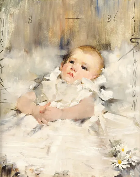 Baby in a Ruffled Dress av James Jebusa Shannon