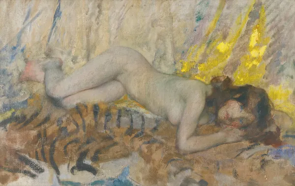 Nude On A Tiger Skin av James Jebusa Shannon
