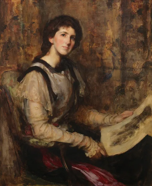 Portrait of Mrs Senior (née Hammersley) (1864-1943) av James Jebusa Shannon