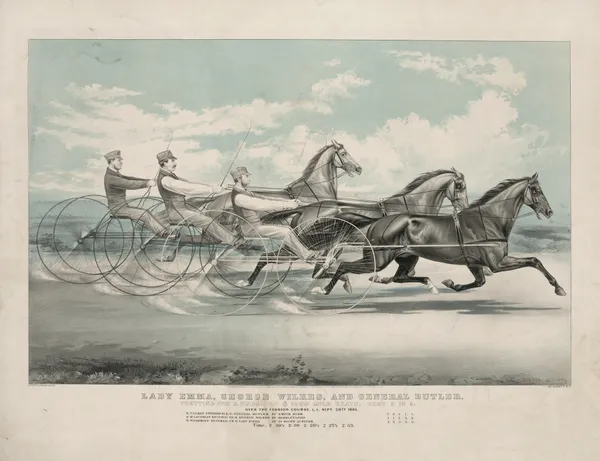 Lady Emma, George Wilkes, and General Butler; trotting for a purse of $1000 mile heats, best 3 in 5 av John Cameron