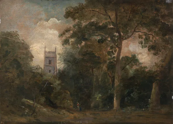 A Church in the Trees av John Constable