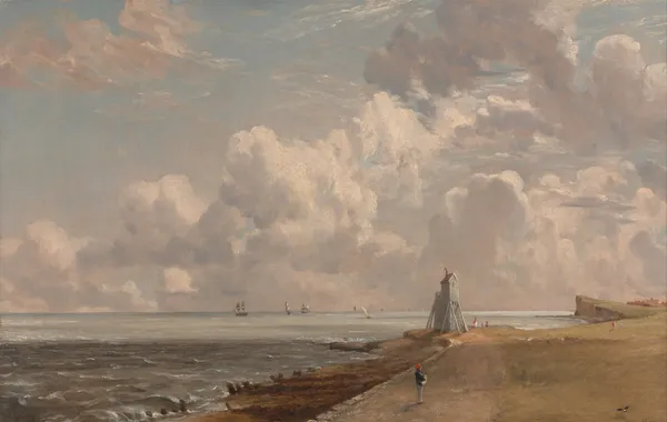 Harwich- The Low Lighthouse and Beacon Hill av John Constable