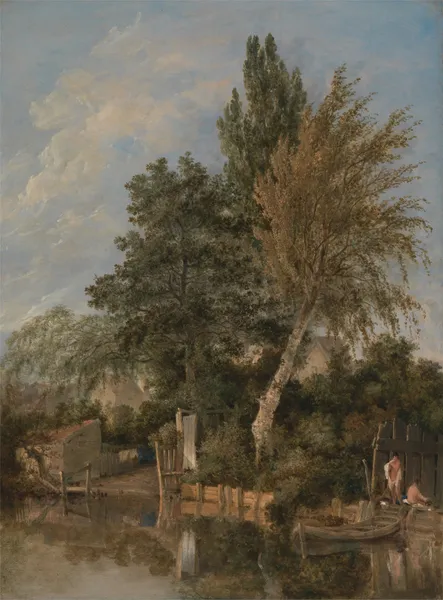 Boys Bathing on the River Wensum, Norwich av John Crome