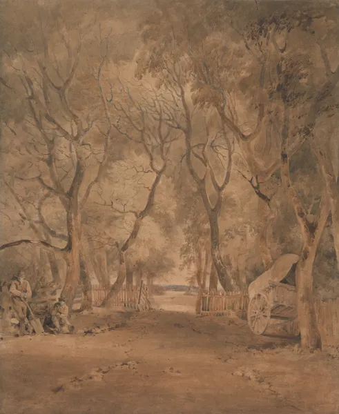 Entrance to Earlham Park, near Norwich av John Crome