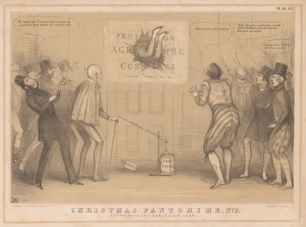 Christmas pantomime, No. 2. Extraordinary Harlequin leap! av John Doyle