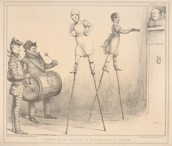Going it on stilts to appropriate music av John Doyle