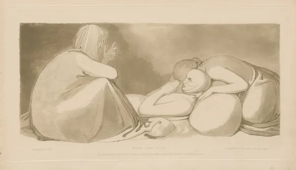 Visit the sick av John Flaxman
