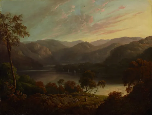 Landscape view in Cumberland av John Glover