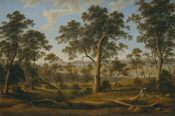 Launceston and the river Tamar av John Glover