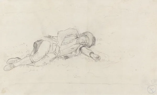 Man Sleeping Outdoors av John Glover