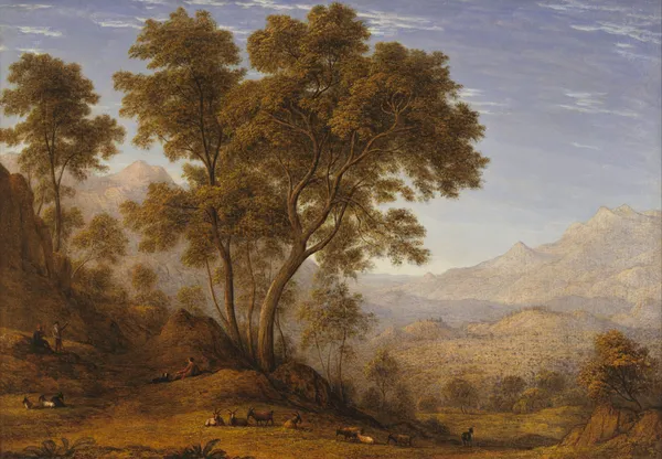 My last view of Italy, looking from the alps over Suza av John Glover