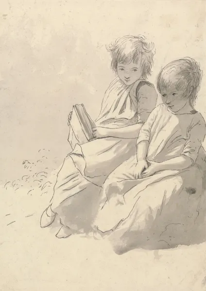 Two Little Girls av John Glover