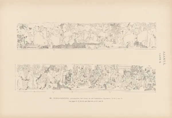 The paintings in the Buddhist cave-temples of Ajantâ, Khandesh, India Pl.040 av John Griffiths