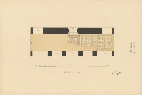 The paintings in the Buddhist cave-temples of Ajantâ, Khandesh, India Pl.155 av John Griffiths
