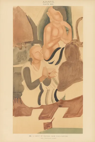 The paintings in the Buddhist cave-temples of Ajantâ, Khandesh, India Pl.154 av John Griffiths