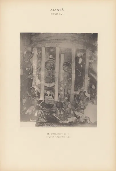 The paintings in the Buddhist cave-temples of Ajantâ, Khandesh, India Pl.046 av John Griffiths