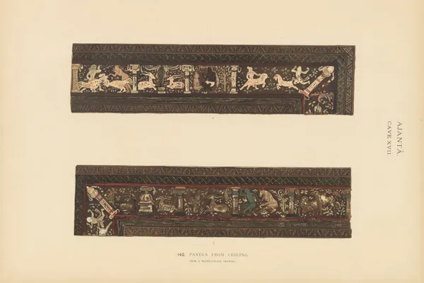 The paintings in the Buddhist cave-temples of Ajantâ, Khandesh, India Pl.141 av John Griffiths