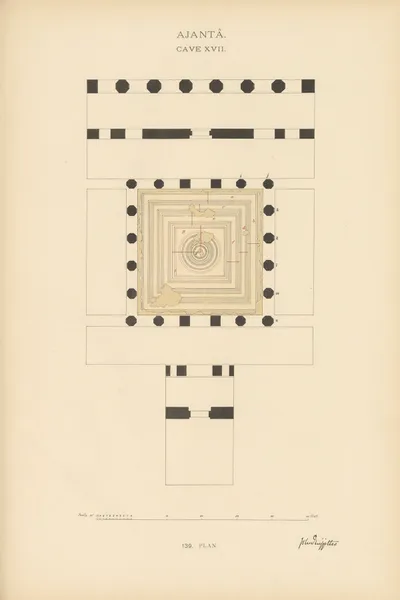 The paintings in the Buddhist cave-temples of Ajantâ, Khandesh, India Pl.138 av John Griffiths