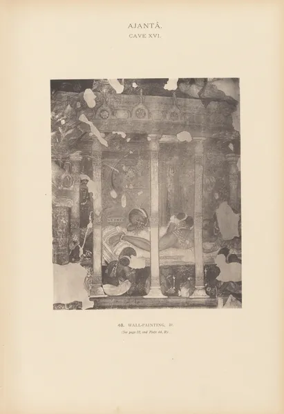 The paintings in the Buddhist cave-temples of Ajantâ, Khandesh, India Pl.047 av John Griffiths