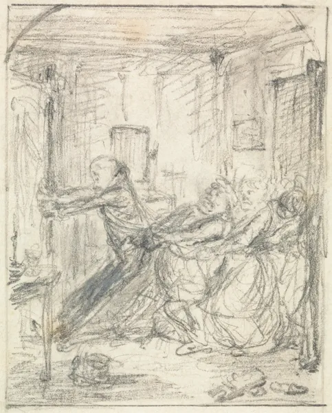 Being Pulled by a Crowd av John Leech