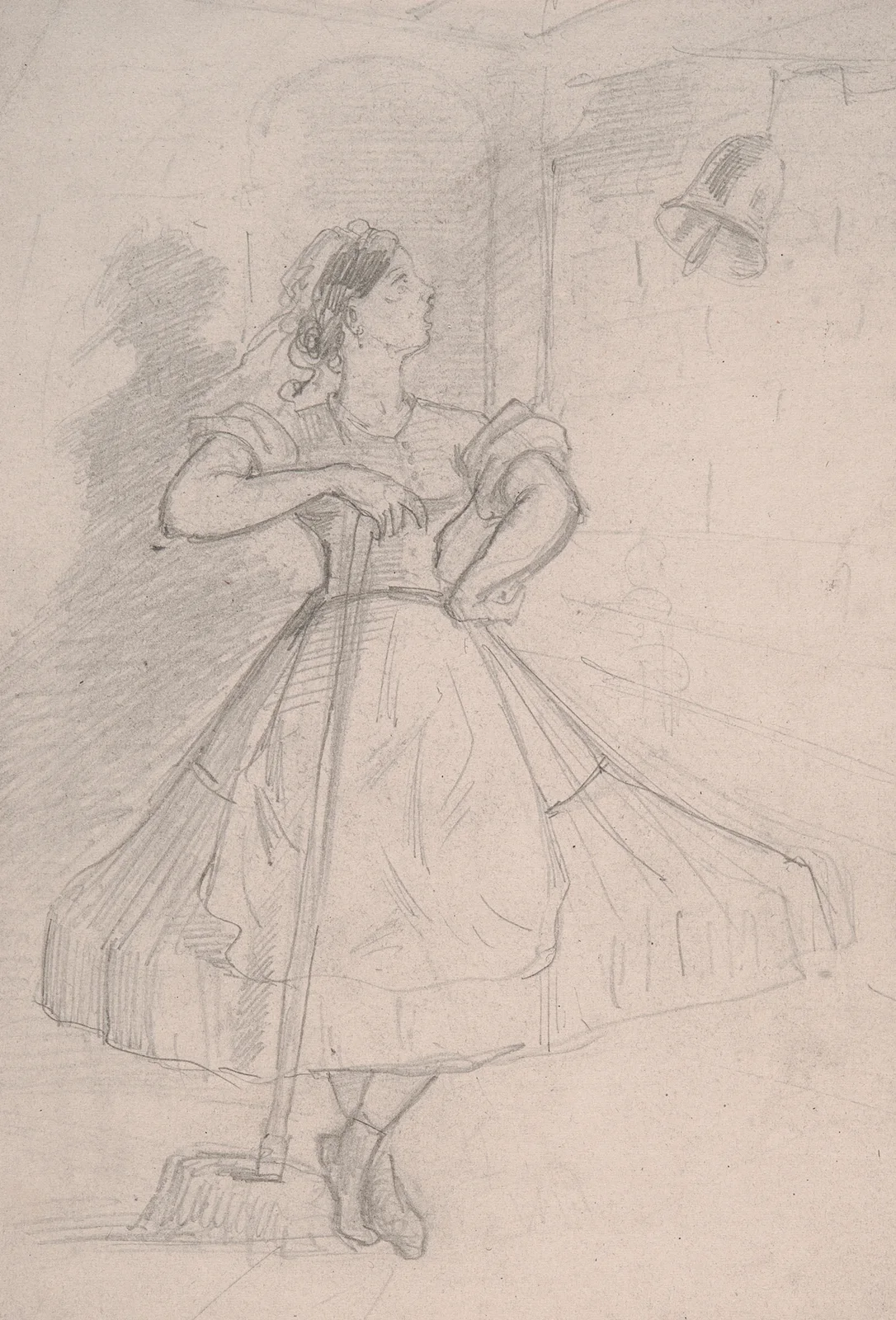 Maid with a Mop av John Leech