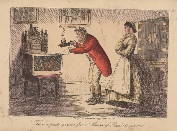 Mr. Facey Romford’s hounds; This is a pretty present for a master of hounds to receive. av John Leech