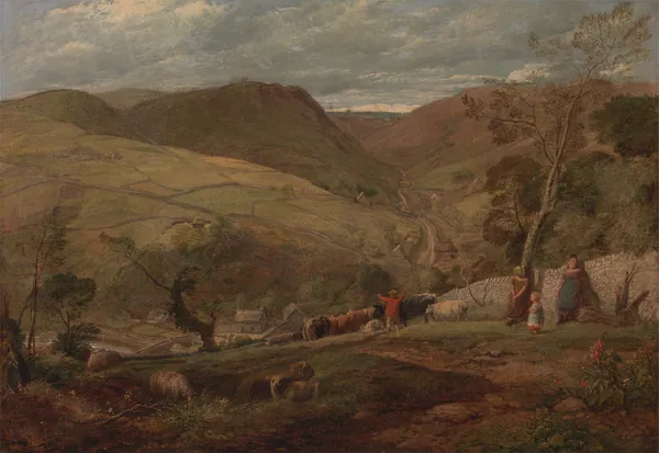Hanson Toot, View in Dovedale av John Linnell
