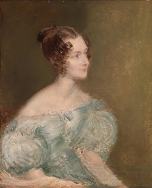Portrait Of A Woman, Probably Mrs. Price Of Rugby av John Linnell