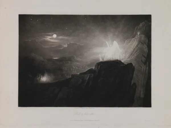 The Angels Guarding Paradise at Night (Book 4, Line 866) av John Martin