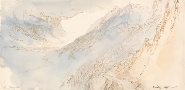 Mountainous Landscape av John Ruskin