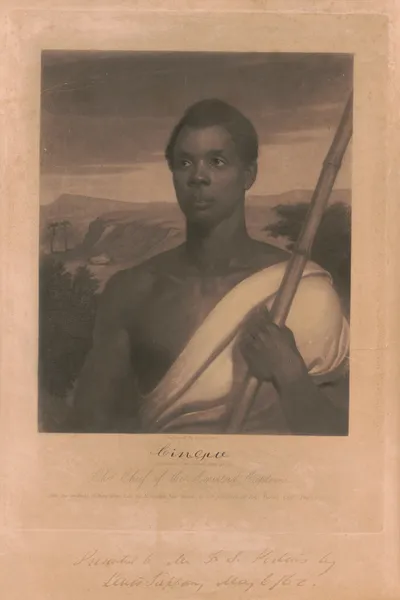 Cinque The Chief of the Amistad captives av John Sartain