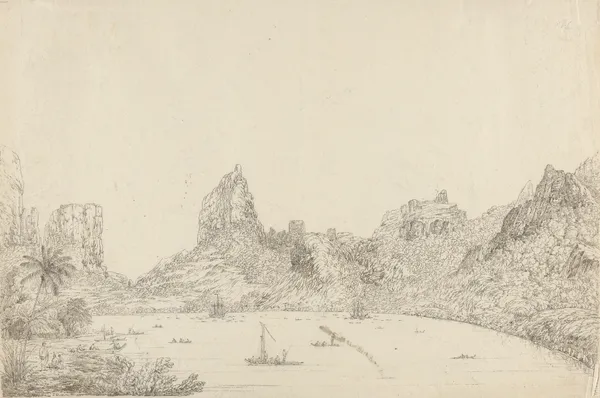 View of the Harbour of Taloo in the Island of Eimeo av John Webber