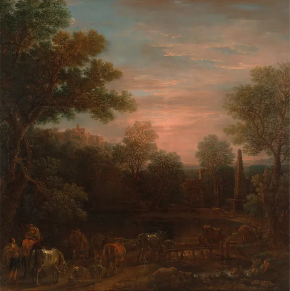 Classical Landscape: Evening av John Wootton