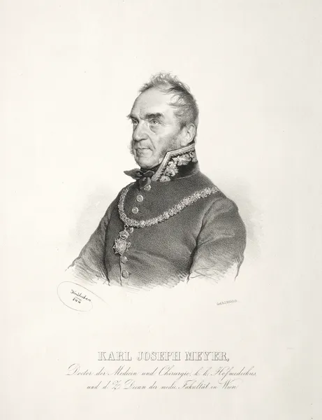 Portrait of Dr. Karl Joseph Meyer av Josef Kriehuber
